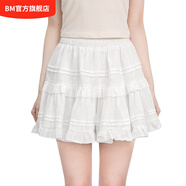 BM白色短裙子a字法式波點(diǎn)蓬蓬半身裙女夏季2025新款芭蕾風(fēng)蛋糕裙 白色 均碼