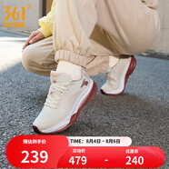 361度運動鞋女鞋赤焰4網(wǎng)面透氣跑鞋輕便通勤減震專業(yè)跑步鞋 羽毛白/透明粉 37