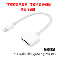適用蘋果30pin接口老款iPhone4 4S iPad2數(shù)據(jù)線轉(zhuǎn)typec插頭充電轉(zhuǎn) 白色【30Pin母轉(zhuǎn)蘋果Lightning公】 20厘米