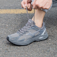 美津濃（MIZUNO）【RACER S】軟底輕便運動(dòng)跑步鞋男鞋女鞋緩震透氣休閑慢跑鞋 深鐵灰 【新上架】 38 (240mm)