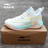 鴻星爾克籃球鞋男2025春秋季新款網(wǎng)面透氣籃球鞋時(shí)尚百搭回彈球鞋摩擦巨響 橡芽白/月季黃 43 (265mm)