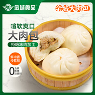 金城食品 大肉包480g 6個(gè) 粵式早餐 廣東早茶點(diǎn)心 速凍包子 方便速食面點(diǎn)