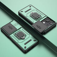 森麥康適用紅米note13pro turbo3 紅米13R手機(jī)殼note13pro 保護(hù)套小米note13RPro全包防摔硅膠男女 【推拉鏡頭保護(hù)磁吸款-青綠色】+全屏鋼膜  紅米 Note 13 P