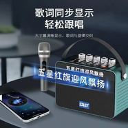 先科（SAST）手提便攜音響戶外廣場音量無線大功率藍(lán)牙插卡低音炮超重低音音箱 油漆綠【先科T91】便攜音箱 2支【充電手持無線話筒】