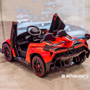 小熒星xiaoyingxing【蘭博基尼授權(quán)】兒童電動車四輪遙控童車玩具汽車可坐人小孩寶寶 四驅(qū)軟胎【紅色】遙控?fù)u擺皮座