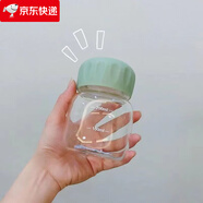 LISM迷你小水杯玻璃小奶杯女咖啡牛奶杯便攜外帶高顏值胖胖杯可愛杯子 大肚杯綠【暢飲款】 平臺特惠【虧本售賣】