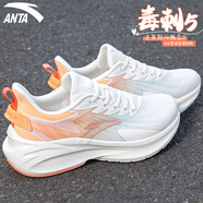 安踏（ANTA）女鞋子毒刺5|運動(dòng)鞋休閑鞋女士2025新款品牌夏季網(wǎng)面透氣秋跑步鞋 象牙白/蜜桃橙【毒刺5】 37.5