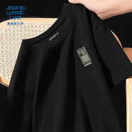 JEANSWEST LIFE真維斯國潮純棉短袖t恤男夏季男士透氣親膚半袖少年帥氣百搭體恤T