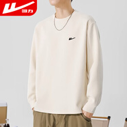 回力長(cháng)袖t恤男純棉圓領(lǐng)印花寬松套頭打底衫秋季休閑潮流透氣上衣男裝