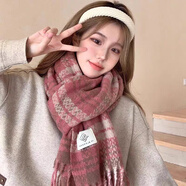 締晶圍巾女士秋冬季2025新款圍脖披肩禮盒生日禮物女生送女朋友老婆 【禮盒裝】A2424干枯玫瑰粉圍巾 實用走心高級感浪漫驚喜禮物