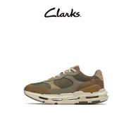 clarksClarks其樂(lè)NXEAce新品春夏潮流舒適厚底增高運(yùn)動(dòng)休閑老爹鞋男 深橄欖綠色/棕色(牛剖層革)26179 40