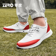 零度尚品Zero男鞋夏季新款戶外運動休閑鞋男透氣輕便防滑耐磨回彈運動鞋男 白紅 41