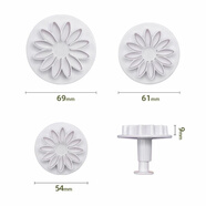 網(wǎng)紅冷菜小雛菊壓花模具涼菜意境裝飾菊花切工具盤(pán)飾創(chuàng  )意雛菊切模 3套大號雛菊壓花模具（水果用）