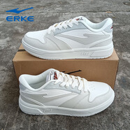 鴻星爾克空軍一號情侶款板鞋女春季新款網(wǎng)面防滑耐磨休閑板鞋清明上河圖 1190正白淺灰 36