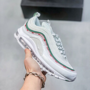 莆田Air MAX 97子彈頭全掌氣墊復古男女運動跑步鞋透氣休閑小白鞋 白綠紅 39 標準尺碼
