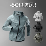 艾倫伯頓（Alen Botun）運(yùn)動(dòng)夾克休閑風(fēng)衣外套男防風(fēng)春季速干跑步訓(xùn)練戶外騎行服登山上衣 KJB81綠 XL