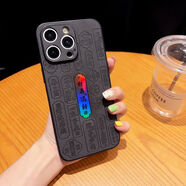 麥煥適用蘋果15ProMax手機殼 iPhone16/15/14pro翻毛皮16promax防摔保護套鏡頭全包中國風國潮男女款 【時來運轉】【黑色】鏡頭全包 蘋果13ProMax