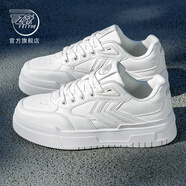 飛躍（Feiyue）空軍一號板鞋男鞋2025冬情侶款休閑鞋子男運動(dòng)鞋女鞋厚底小白鞋 白色 41