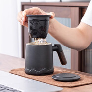 宅輕松茶杯茶水分離泡茶功夫茶杯喝茶水杯子辦公杯帶過(guò)濾茶漏茶具花茶杯