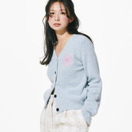  Mardi Mercredi韓國mardi羊毛開(kāi)衫 淺藍色