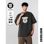 OEMG 短袖t恤男夏季新款美式復(fù)古潮牌圓領(lǐng)舒適寬松百搭休閑透氣體恤衫 T7643深灰色 5XL 【建議195-210斤】
