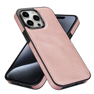 適用iPhone15手機皮套蘋果14插卡16Pro新款商務手機殼防摔殼批發(fā) 玫瑰金 iPhone7P/8P