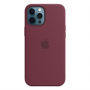 蘋果12promax原裝手機殼液態(tài)硅膠保護(hù)套iphone12pro全包 梅子色磁吸+動畫 iPhone12ProMax