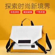 晴熙筆記本電腦包手提單肩適用蘋(píng)果華為聯(lián)想拯救者Y7000游戲本天選5 米白配姜黃時(shí)尚【2面加絨氣囊】 13-14.1英寸