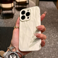 萌續(xù) 高級膚感褶皺iPhone15promax手機殼16promax蘋果14/13全包軟套12/11防摔殼xs情侶潮 膚感褶皺殼【白色】 iPhone16pro