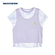 斯凱奇SKECHERS【滔搏運動(dòng)】女童針織短袖T恤衫T恤 P224G022-03XG 4XL
