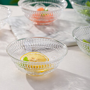 皇家洛克 ROYALLOCKE北歐ins復古太陽(yáng)花玻璃碗套裝沙拉水果廚房餐具飯碗湯碗碗具套裝 太陽(yáng)花碗1只