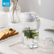 茶花（CHAHUA） 冷水壺塑料家用涼水壺果汁壺大容量杯子耐熱耐高溫涼水杯茶壺 【滑蓋密封款】 1300ml