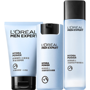 【99成新】歐萊雅(LOREAL)男士水能保濕凈油護膚三步曲(潔面啫喱+控油凝露+爽膚水 贈:啞光霜15ml+控油凝露22ml)