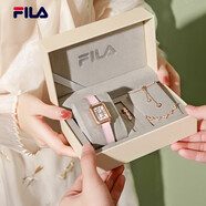 斐樂(lè )（FILA）手表女復古簡(jiǎn)約小方表女士腕表圣誕節禮物送女友6264-107A