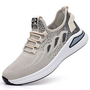 威特仕星瑜鑫運動(dòng)飛織椰子鞋舒適網(wǎng)格透氣舒適系帶跑步鞋38-44碼米色