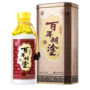 百年糊涂【團購有禮】銀世紀濃香型450ml白酒 年貨送禮酒  貴州茅臺鎮釀造 52度 450mL 1瓶
