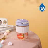 HY32024HY3提手咖啡杯女高顏值耐高溫防燙提手玻璃杯水杯 紫羅蘭 360ml