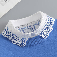 檸姿萊假領(lǐng)子百搭假衣領(lǐng)秋冬毛衣裝飾襯衣領(lǐng)內搭打底蕾絲雪紡棉布娃娃領(lǐng) 花邊蕾絲白