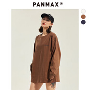 潘·麥克斯（PANMAX）PANMAX大碼純棉打底衫加大垂墜感色長袖T恤衫加大百搭大碼男裝 深咖色 6XL