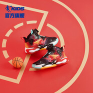 喬丹QIAODAN兒童籃球鞋2025冬季新款商場(chǎng)同款滄龍6男小童旋鈕扣運(yùn)動(dòng)鞋 黑色/番茄紅 28碼