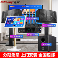 奇聲家庭ktv音響套裝點(diǎn)歌機(jī)卡拉ok點(diǎn)唱一體機(jī)家用家庭影院K歌會(huì)議室設(shè)備全套電視客廳音箱專業(yè)唱歌組合 旗艦版+22寸點(diǎn)歌機(jī)+四支話筒+炮