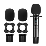 迪普爾麥克風(fēng)話筒保護防摔防滑圈加厚海綿套KTV防噴罩話筒 防塵套+防滑圈+防摔圈 六件套【黑色】