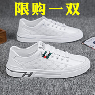 昌祥回力男鞋夏季2025新款軟底小白鞋休閑輕便軟底百搭防滑平板鞋子男 白色 42