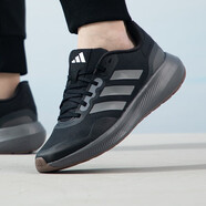 阿迪達斯 （adidas）新款跑步鞋男鞋2025秋季休閑鞋防滑透氣輕便耐磨緩震百搭運動鞋 HP7568黑色 43