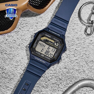 卡西歐（CASIO） 男表女表卡西歐手表男女情侶表學(xué)生時(shí)尚運(yùn)動(dòng)表太陽能雙顯電子表 WS-1600H-2AVPF宇宙藍(lán) 10年電量