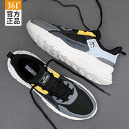 361度男鞋運(yùn)動(dòng)鞋子男休閑鞋夏季網(wǎng)面透氣戶外文化鞋學(xué)生跑步鞋 -4曜石黑/宇宙灰 42