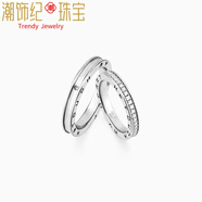 DL 1998胖東來品質(zhì)情侶戒指銀999銀對(duì)戒卡蒂羅925銀戒指女食指潮流個(gè)性小 玫瑰金色-對(duì)戒(男15-24；女9-18,