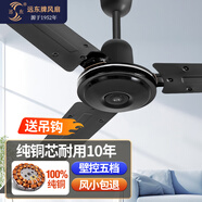 遠(yuǎn)東 電風(fēng)扇吊扇56吋大吊扇大風(fēng)量家用吸頂扇工業(yè)扇工廠車間學(xué)校樓頂扇 48吋1.2米三葉黑色【純銅】壁控