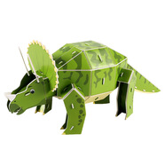 銘匯通三維熊兒童大號3D立體拼圖diy手工玩具拼圖拼插新款現代房間四件 三角龍