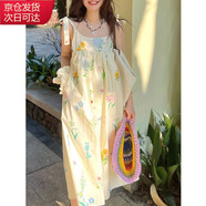 確彤夏季海邊度假碎花裙女款沙灘旅游高級(jí)感甜美復(fù)古顯瘦桔梗裙子ins 圖片色 S